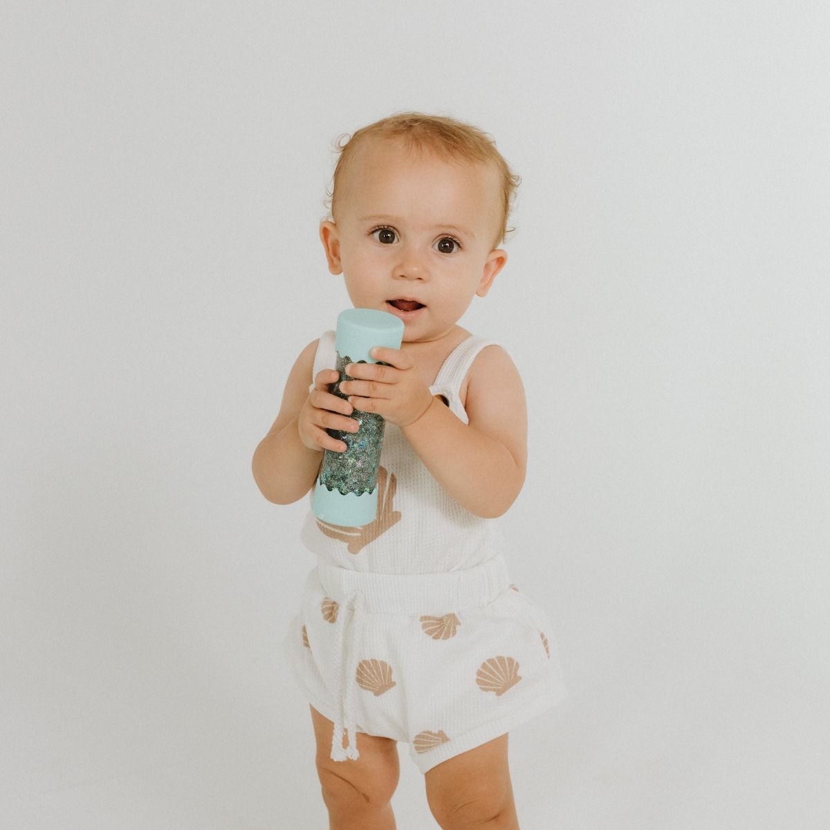 Jellystone Designs Baby Calm Down Bottle - Soft Mint | Baby Sensory Comfort Toy | modandtod.com