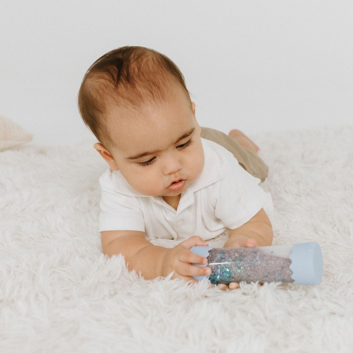 Jellystone Designs Baby Calm Down Bottle - Soft Blue | Baby Sensory Comfort Toy | modandtod.com