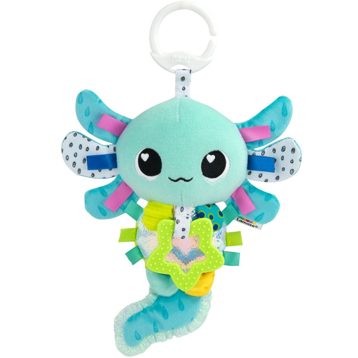 Lamaze Alise the Axolotl Clip & Go for newborn and baby. MOD & TOD