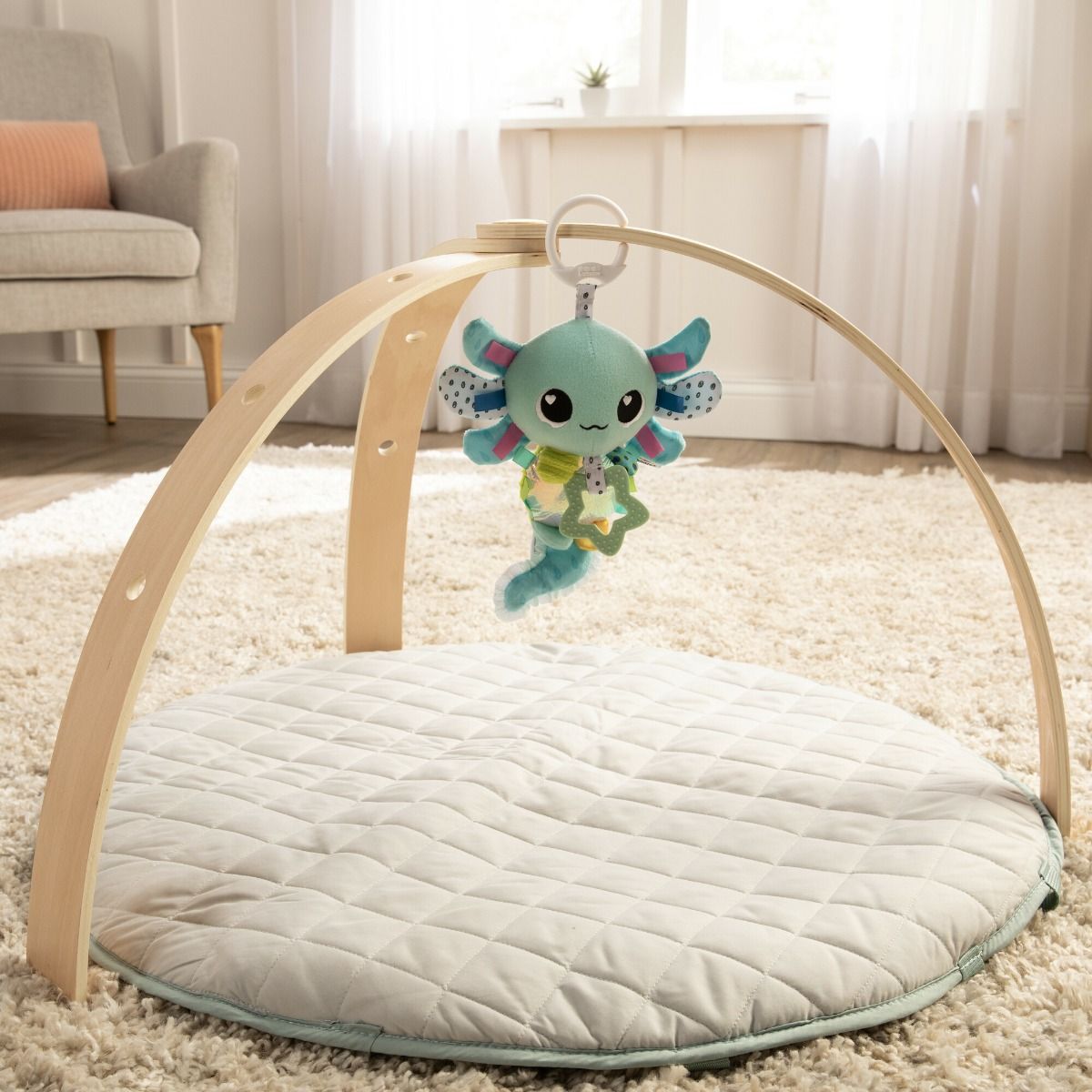 Lamaze Alise the Axolotl Clip & Go for newborn and baby. MOD & TOD