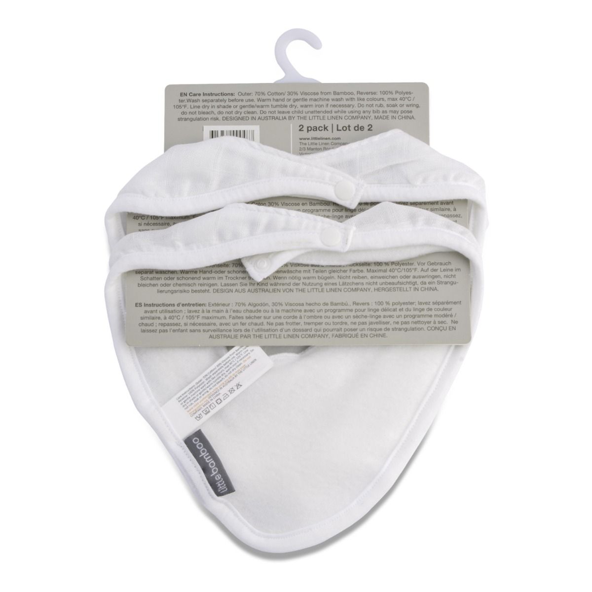 Little Bamboo Muslin Bib 2Pk - Dusty Pink | Baby Bandana Bib 2 Pack | modandtod.com