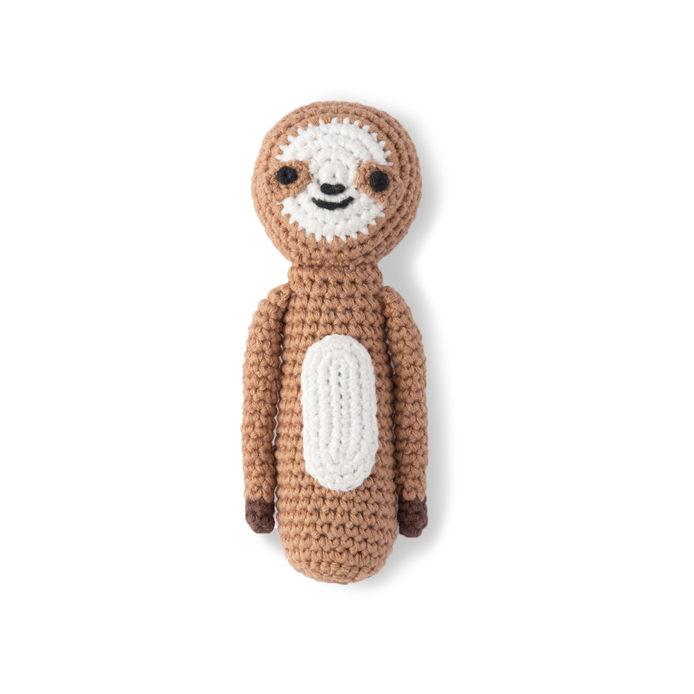 Weego Amigo Crochet Rattle - Sleepy Sloth | Baby Rattle Toy | modandtod.com