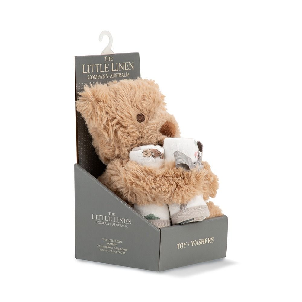 The Little Linen Company PLUSH TOY & WASHERS - WILLOW BEAR | modandtod.com