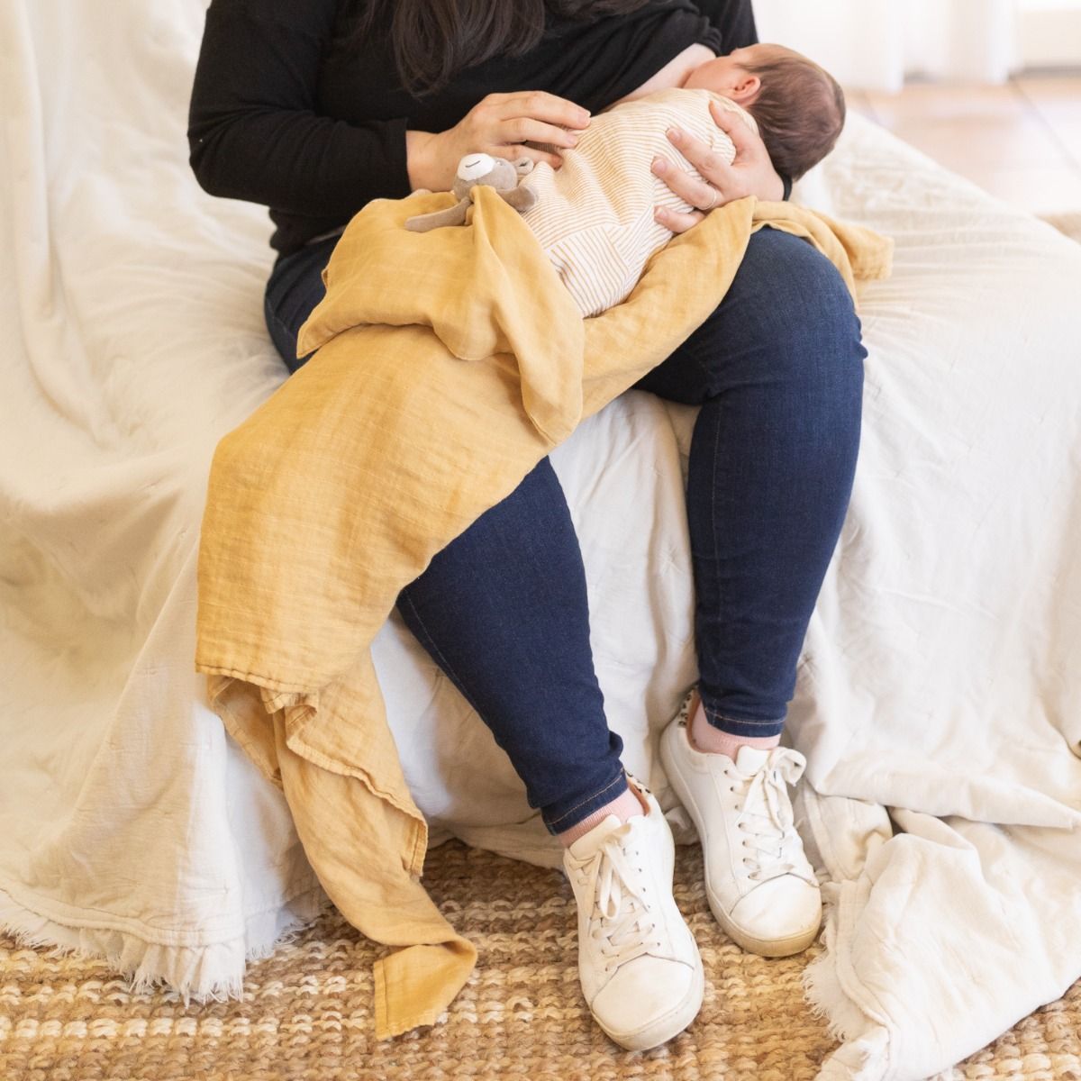 Little Bamboo Muslin Wraps 3pk - Marigold | Swaddle for Baby | modandtod.com