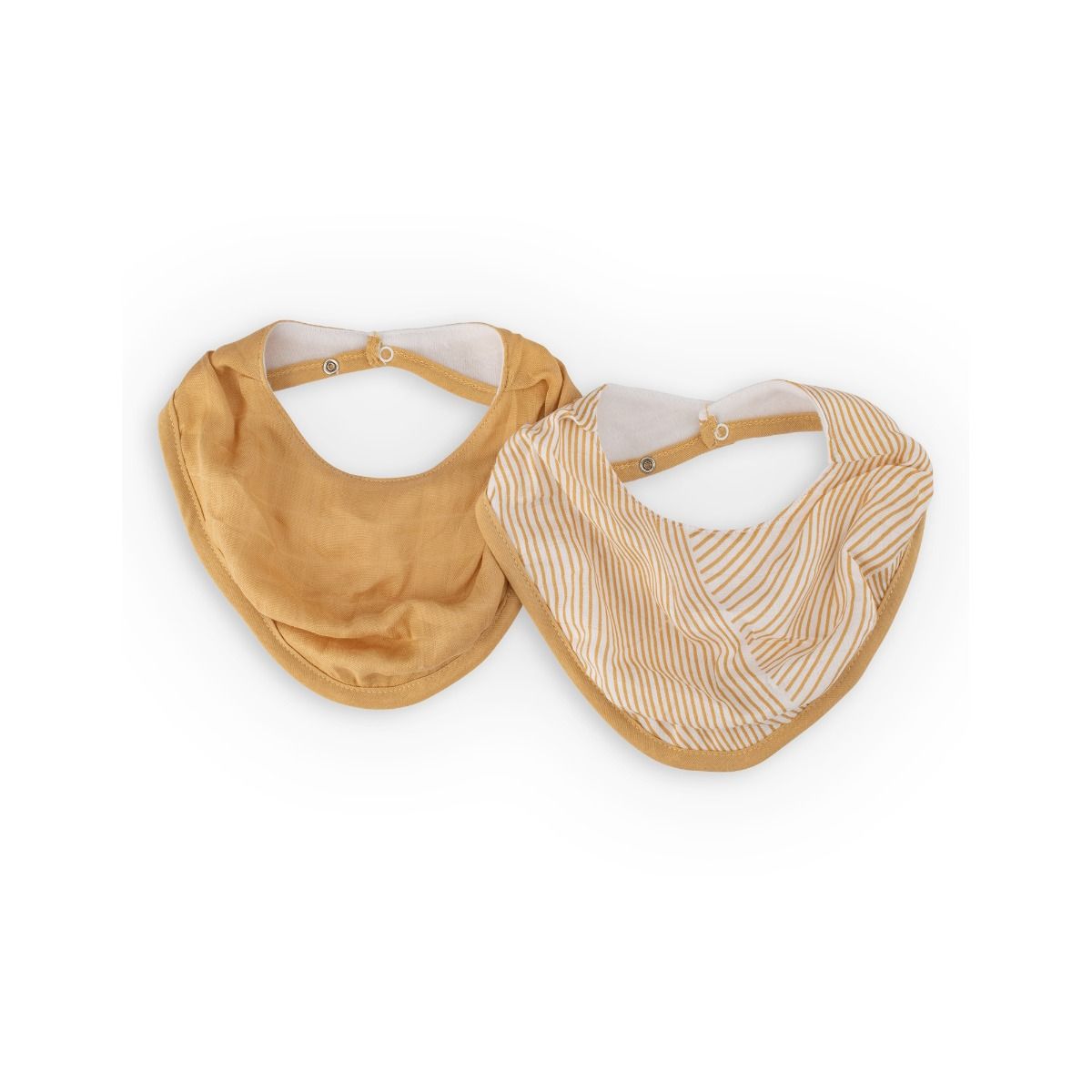 Little Bamboo Muslin Bib 2Pk - Marigold | Baby Bandana Bib 2 Pack | modandtod.com