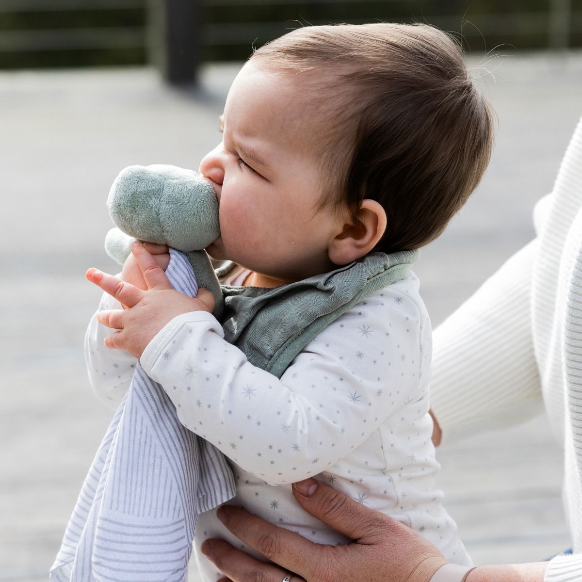 Little Bamboo Muslin Bib 2Pk - Bayleaf | Baby Bandana Bib 2 Pack | modandtod.com