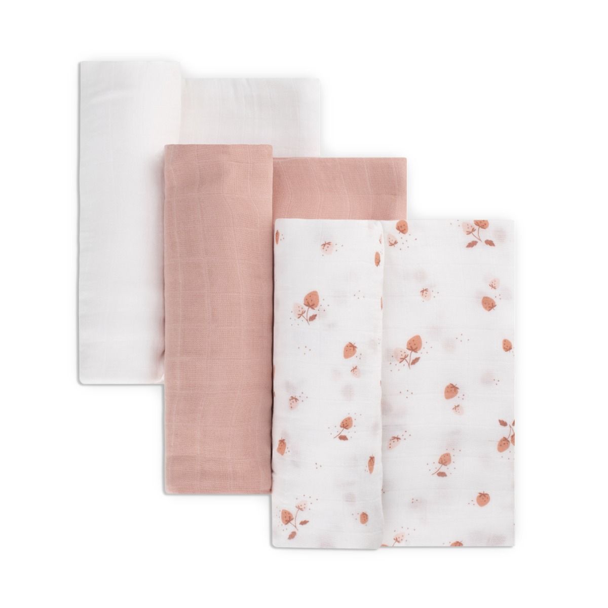 Little Bamboo Muslin Wraps 3pk - Dusty Rose | Swaddle for Baby | modandtod.com