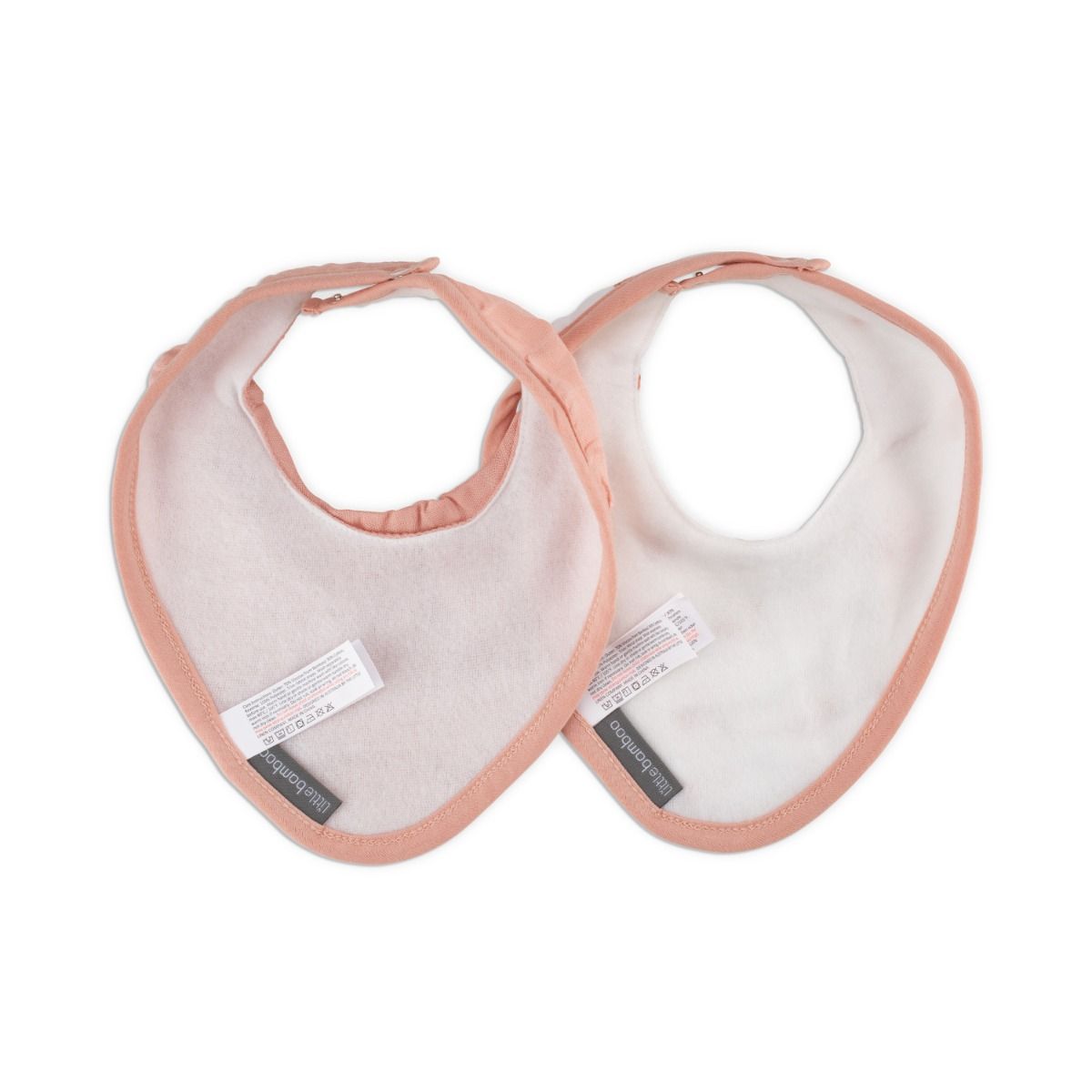 Little Bamboo Muslin Bib 2Pk - Dusty Rose | Baby Bandana Bib | modandtod.com