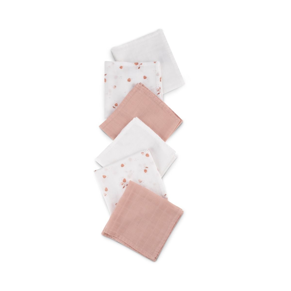 Little Bamboo Muslin Washers 6pk - Dusty Rose | Baby Bath Wash Cloth | modandtod.com