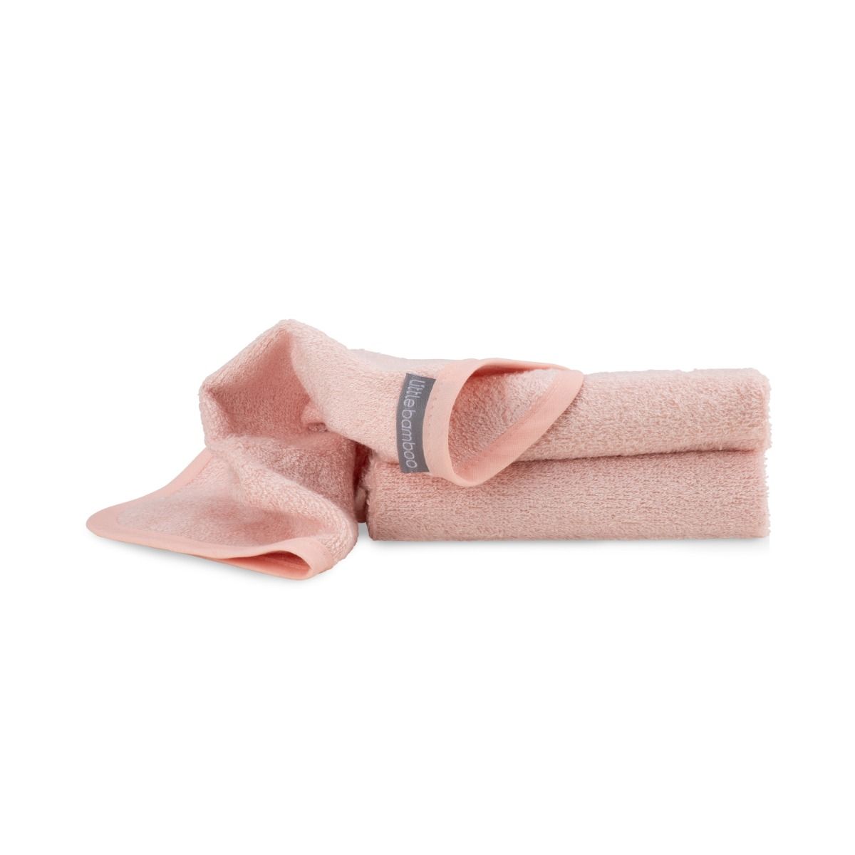 Towelling Baby Face Washer 3 Pack | Dusty Rose | Baby Bath Wash Cloth | modandtod.com