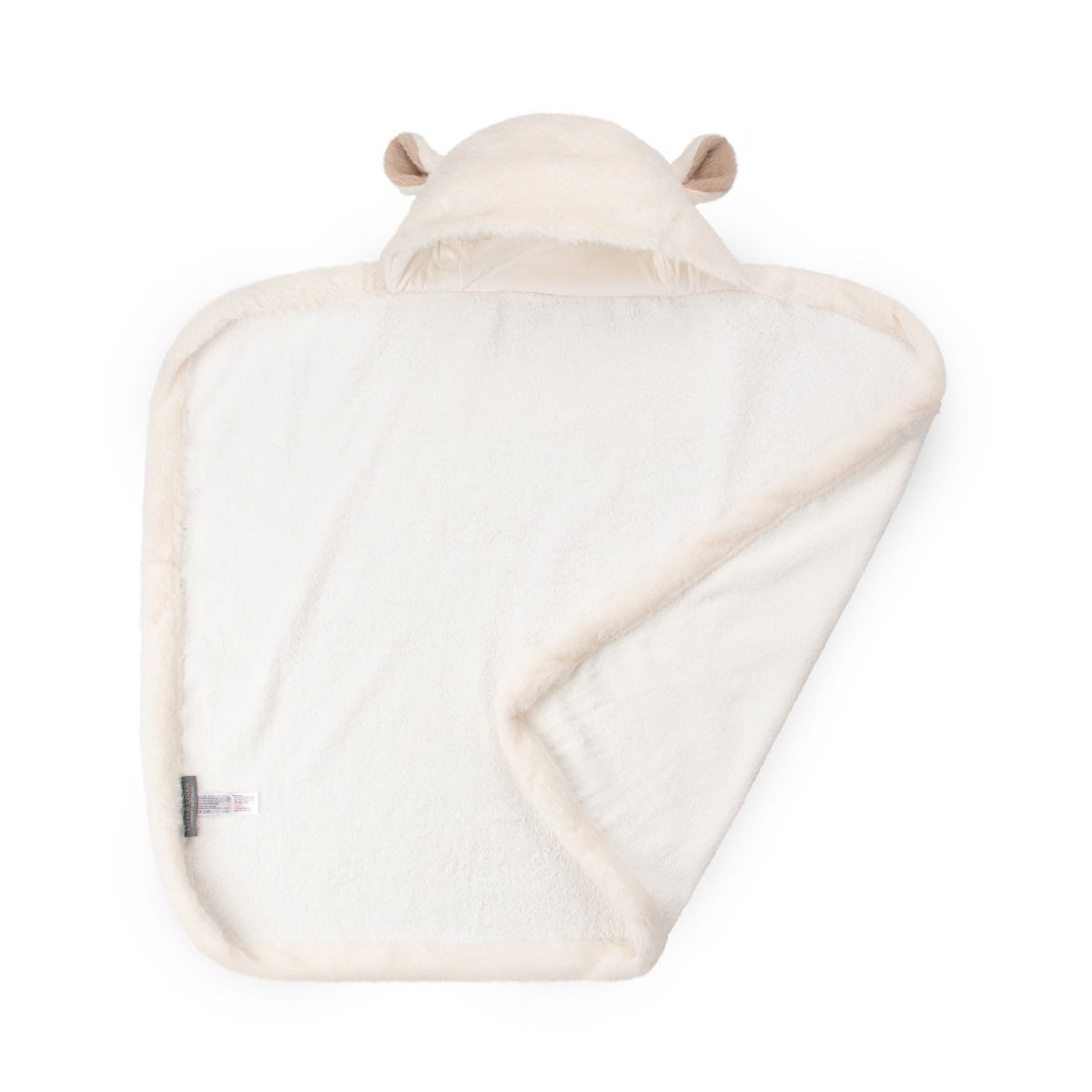 The Little Linen Company Plush Hooded Towel - Farmyard Lamb