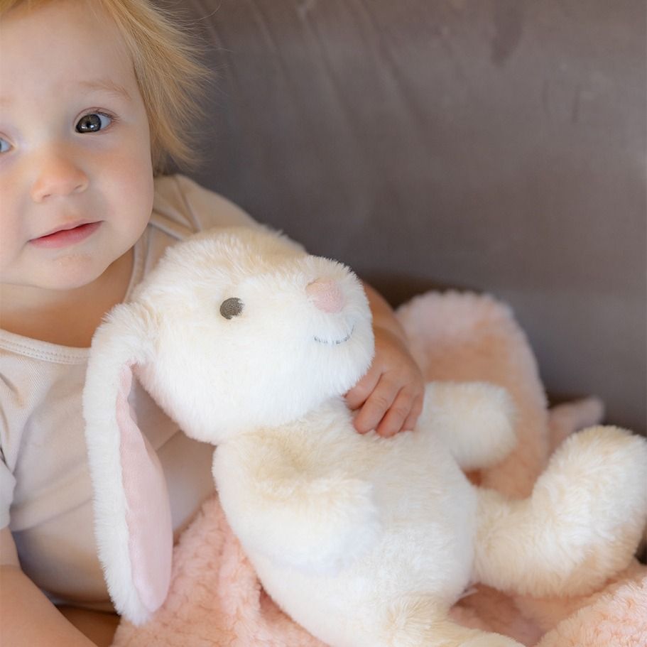 The Little Linen Company Plush Toy & Blanket - Snow Bunny | modandtod.com
