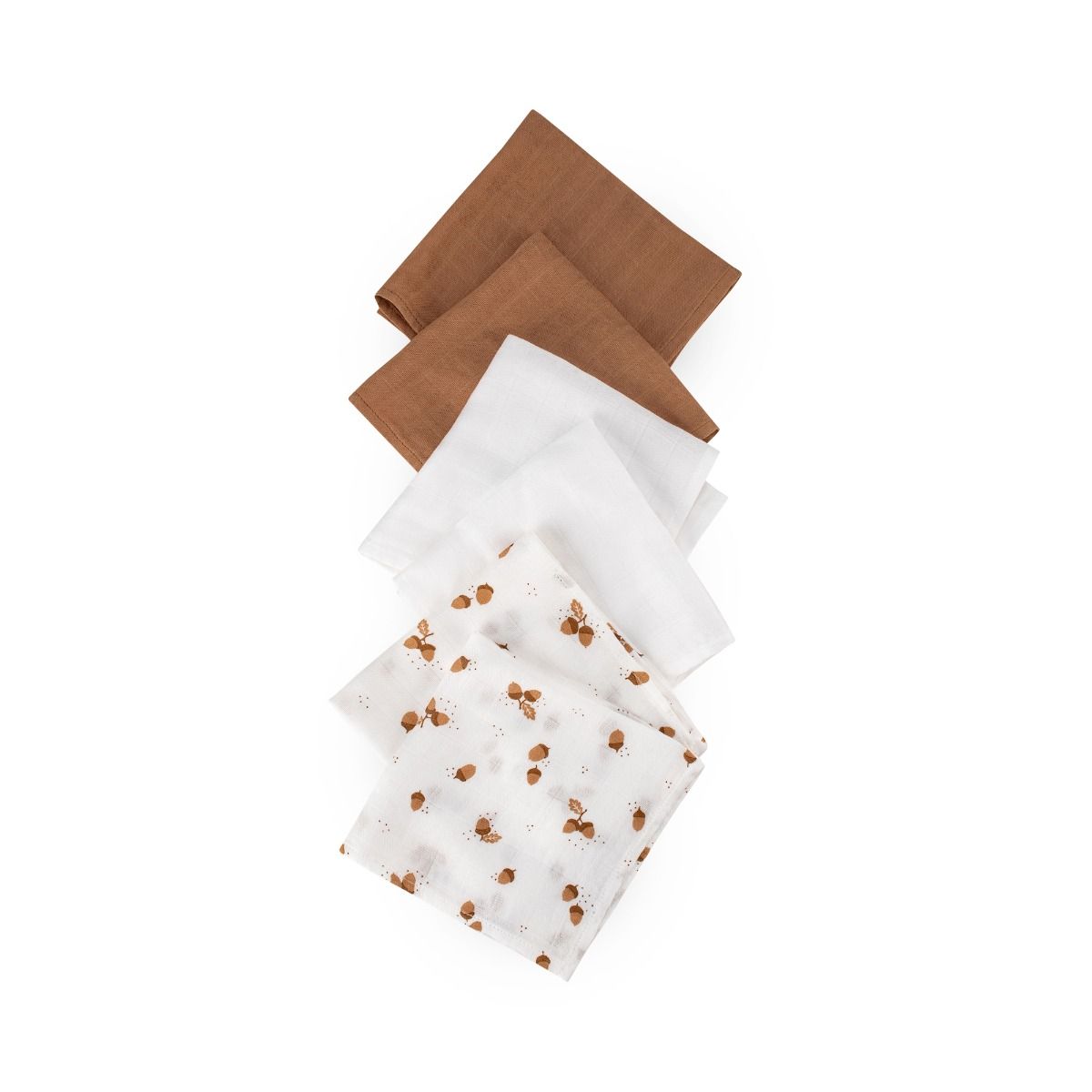 Little Bamboo Muslin Washers 6pk - Iced Coffee | Baby Bath Wash Cloth | modandtod.com
