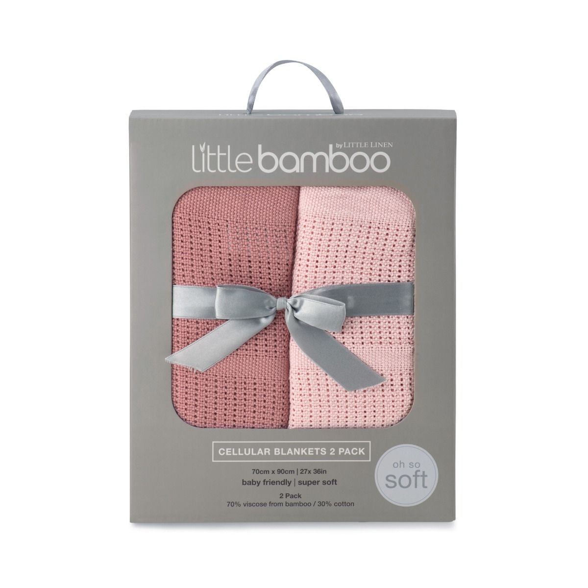 Little Bamboo Cellular Blanket 2pk | Dusty Rose for baby. MOD & TOD