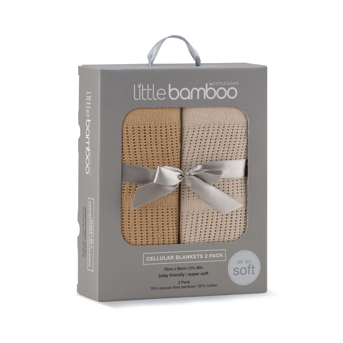 Little Bamboo Cellular Blanket 2pk | Iced Coffee for newborn and baby. MOD & TOD