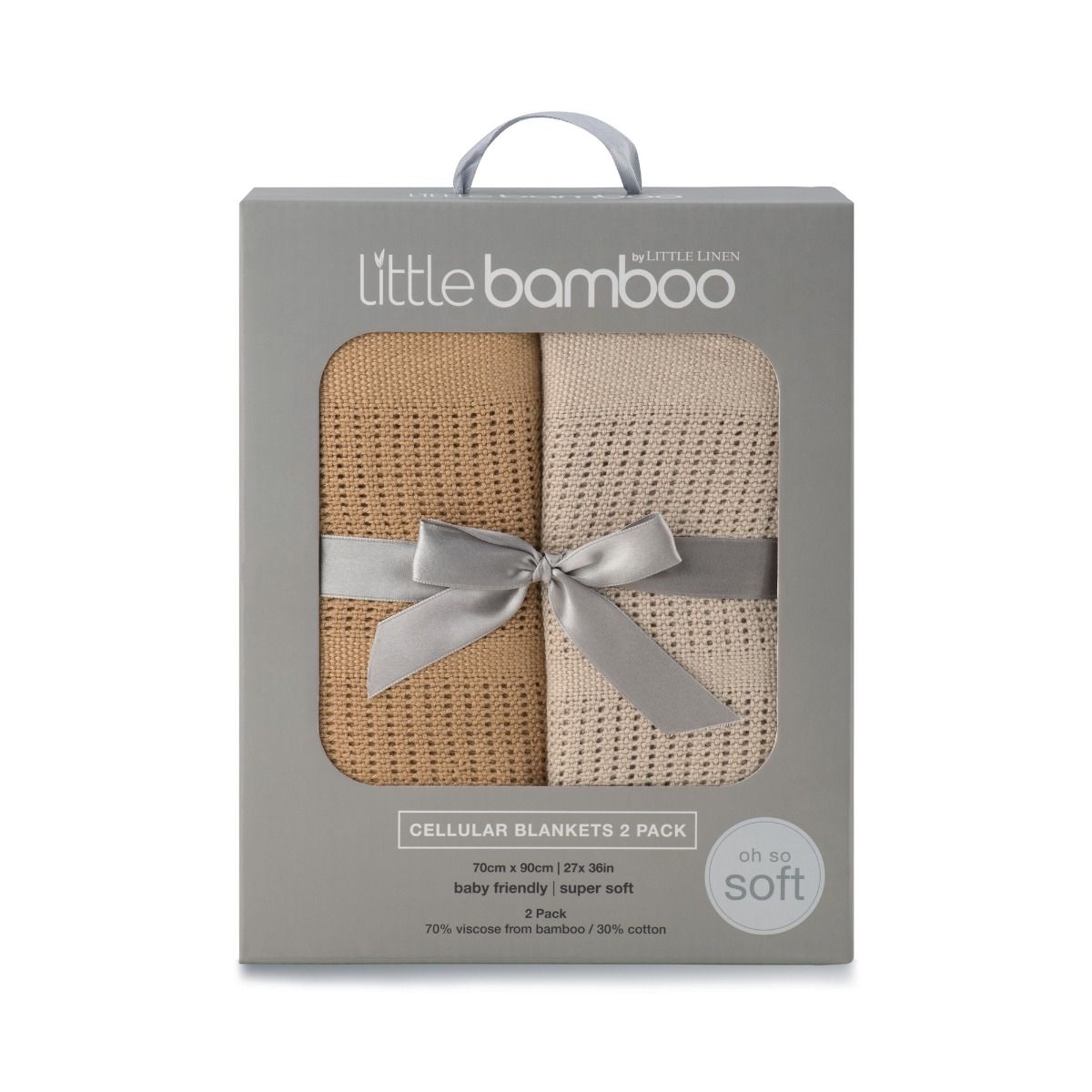 Little Bamboo Cellular Blanket 2pk | Iced Coffee for newborn and baby. MOD & TOD