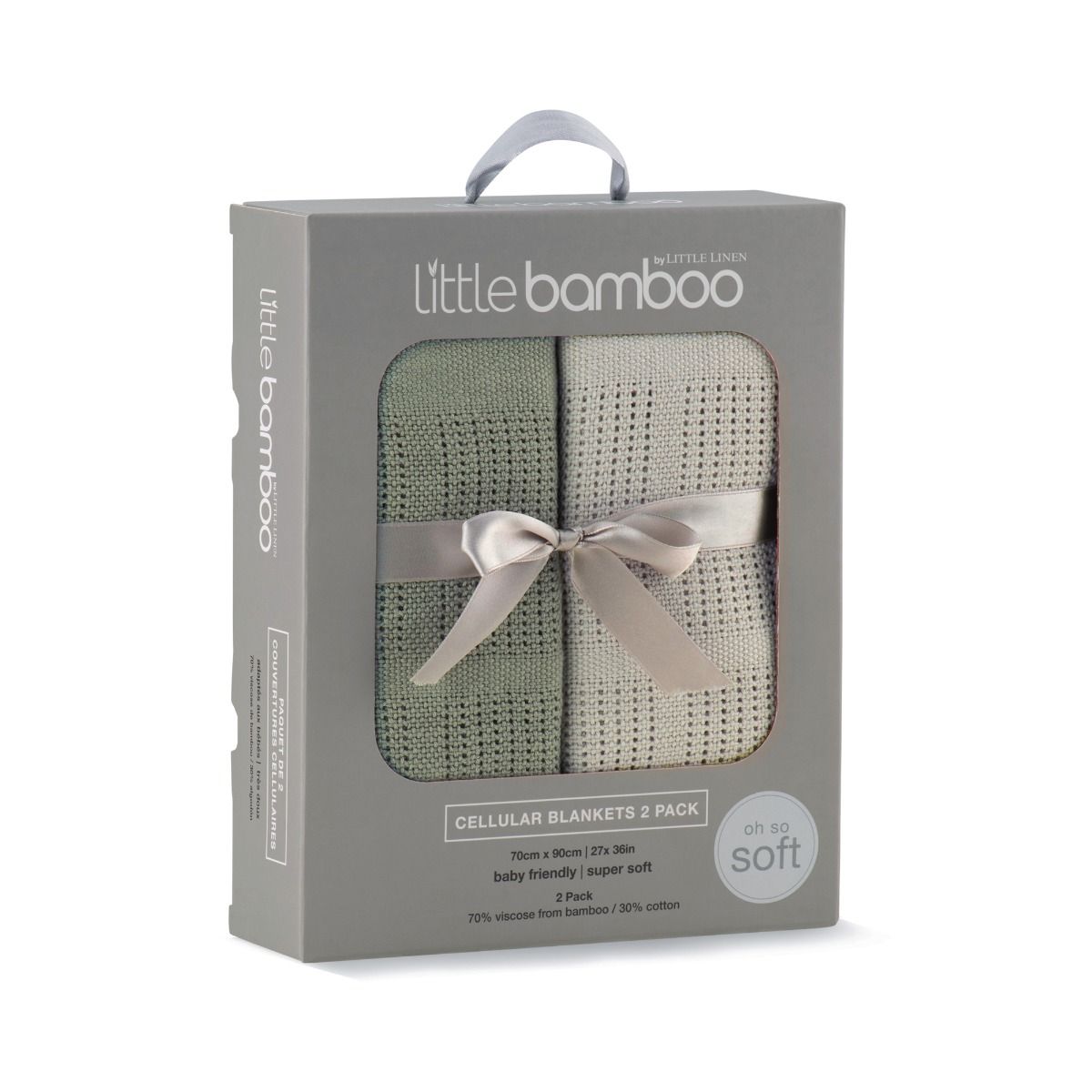 Little Bamboo Cellular Blanket 2pk | Bayleaf for newborn and baby. MOD & TOD
