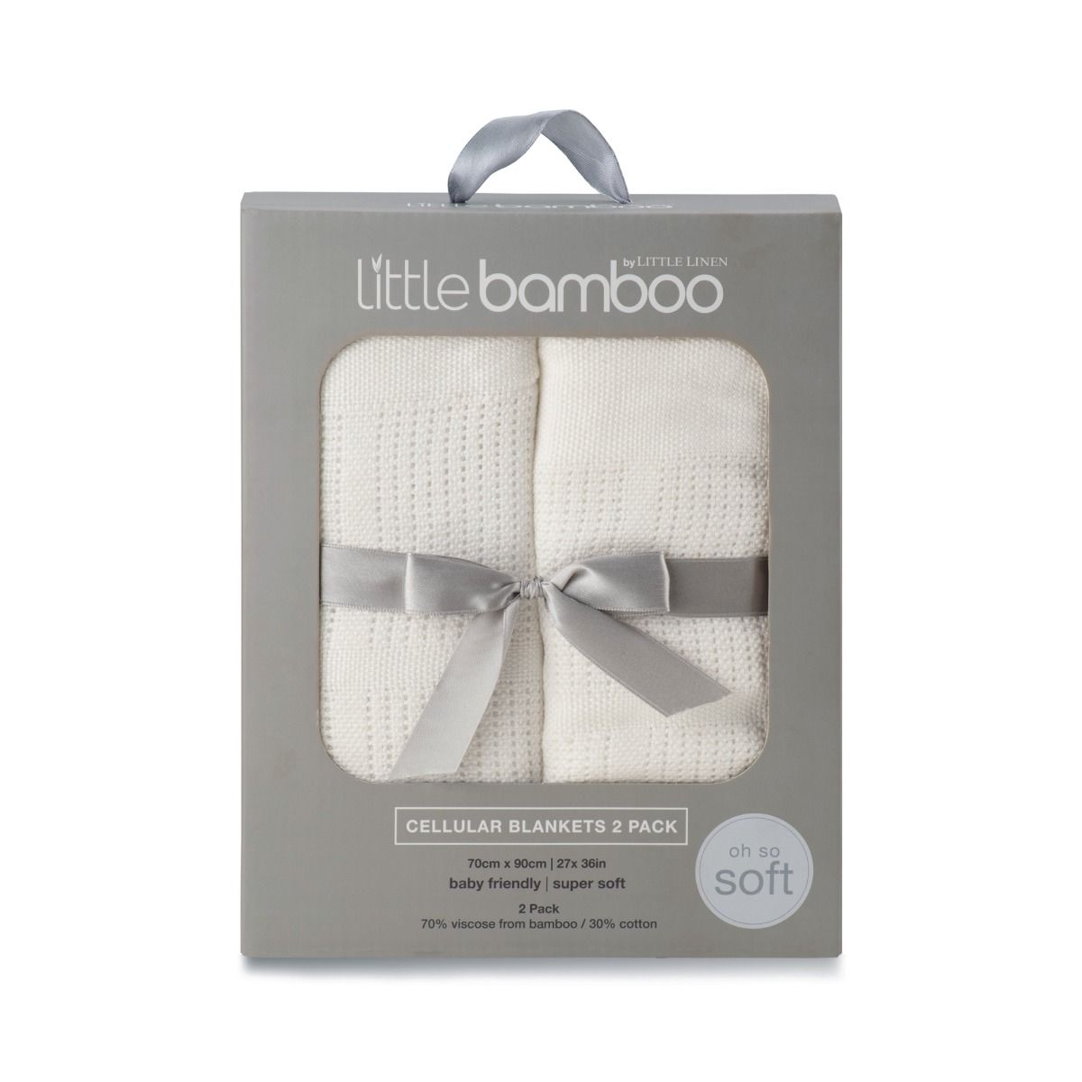 Little Bamboo Cellular Blanket 2pk | Natural for newborn and baby. MOD & TOD