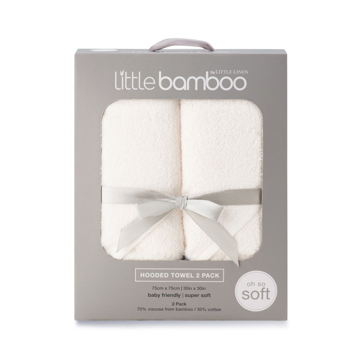 Little Bamboo Hooded Towel 2pk - Natural | Baby Bath Towel | modandtod.com