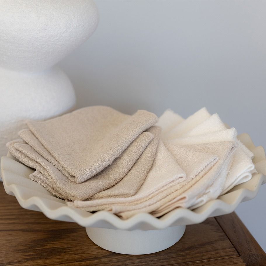 Little Bamboo Towelling Washer 10pk - Iced Coffee | modandtod.com