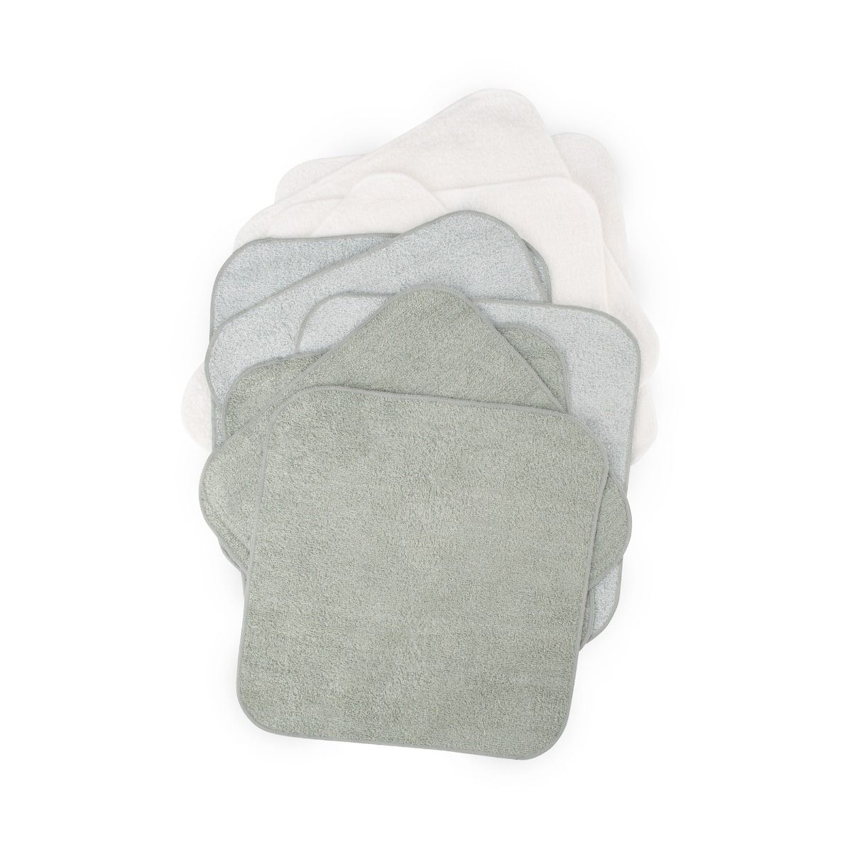 Little Bamboo Towelling Washer 10pk - Bayleaf | modandtod.com