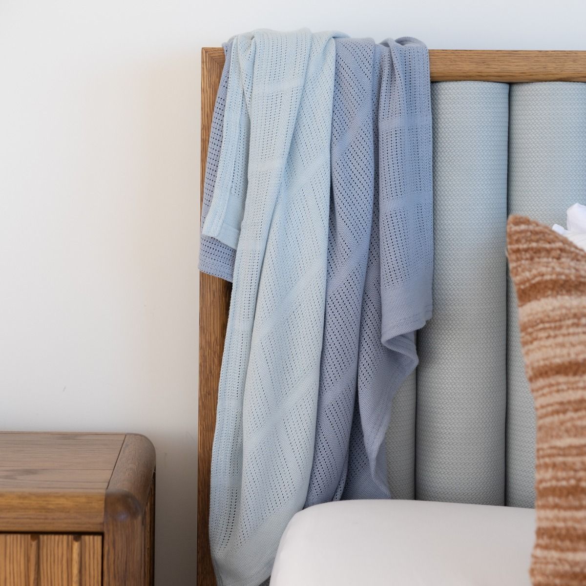Little Bamboo Little Bamboo Cellular Blanket 2Pk - Retro Blue | Baby Blanket | modandtod.com