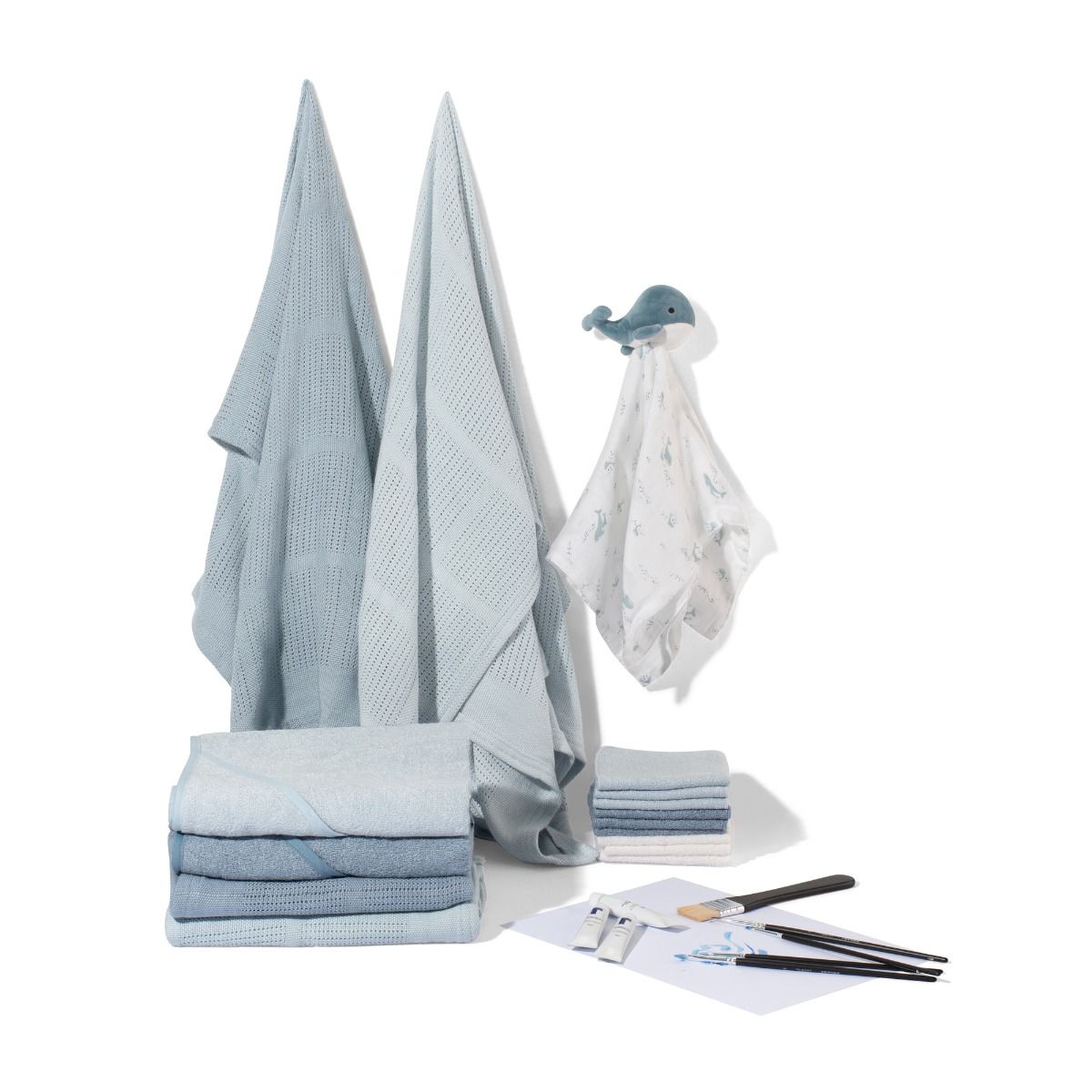 Little Bamboo Little Bamboo Cellular Blanket 2Pk - Retro Blue | Baby Blanket | modandtod.com