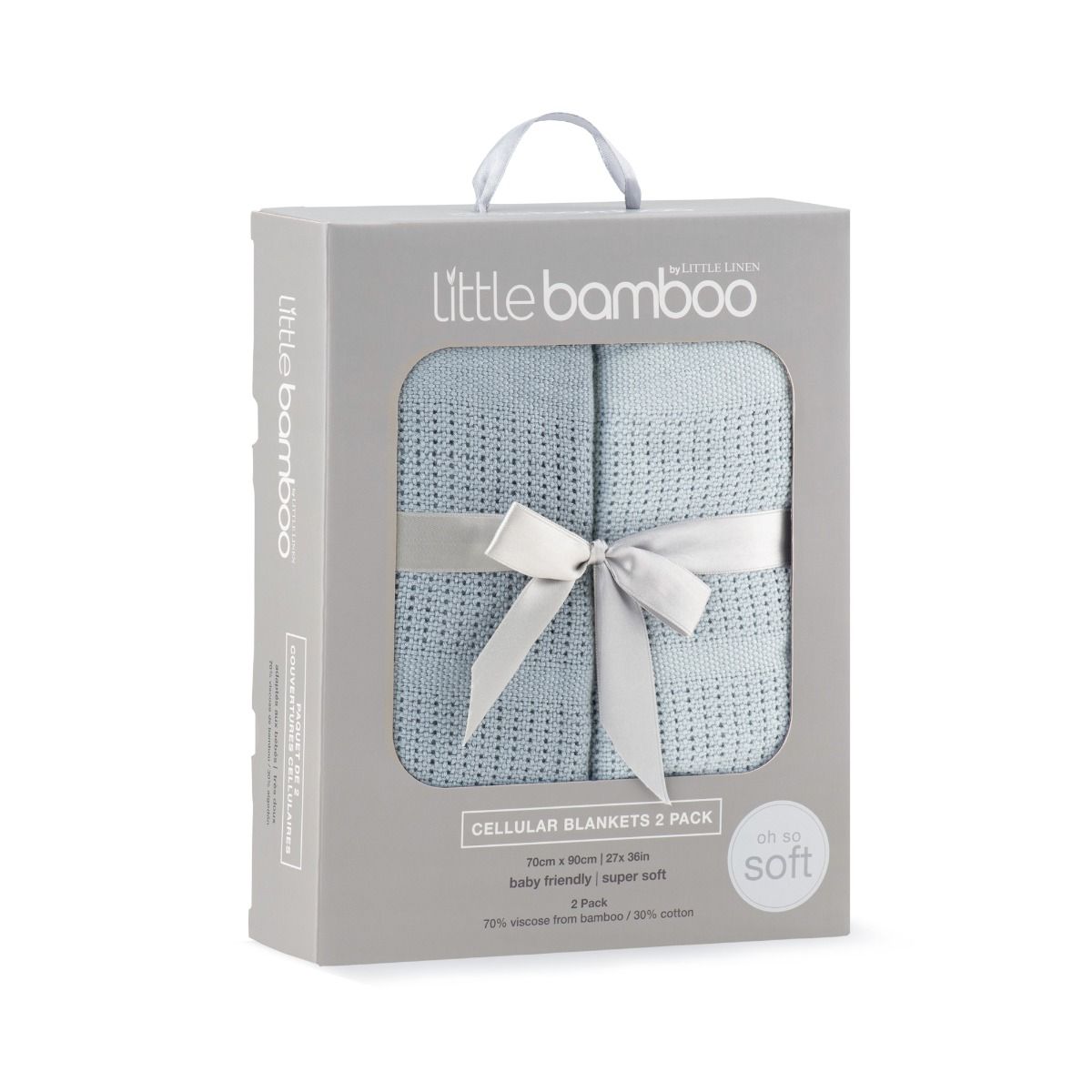 Little Bamboo Little Bamboo Cellular Blanket 2Pk - Retro Blue | Baby Blanket | modandtod.com