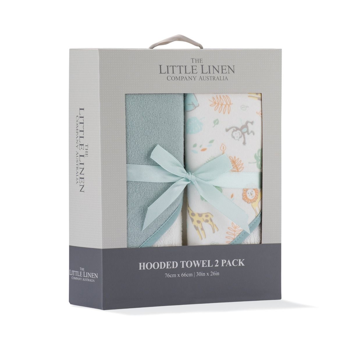 The Little Linen Company Baby Hooded Towel 2pk - Savanna Giraffe | modandtod.com