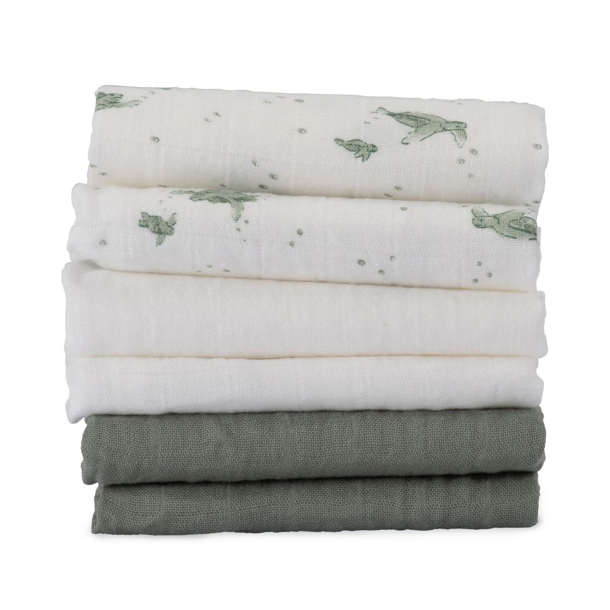 Little Bamboo Muslin Washers 6pk - Turtle Bay | modandtod.com
