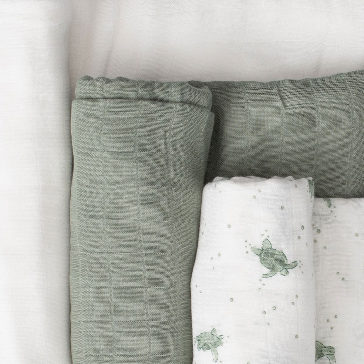 Little Bamboo Muslin Wraps 3pk - Turtle Bay | modandtod.com