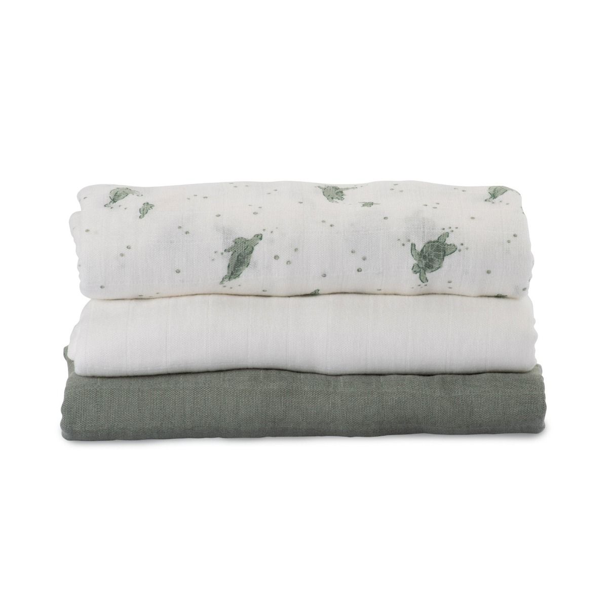 Little Bamboo Muslin Wraps 3pk - Turtle Bay | modandtod.com