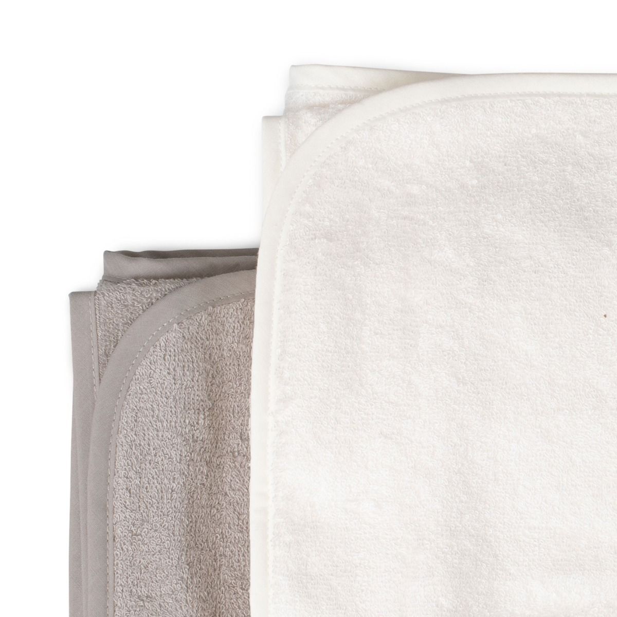 LITTLE BAMBOO HOODED TOWEL 2PK - STONE GREY | modandtod.com