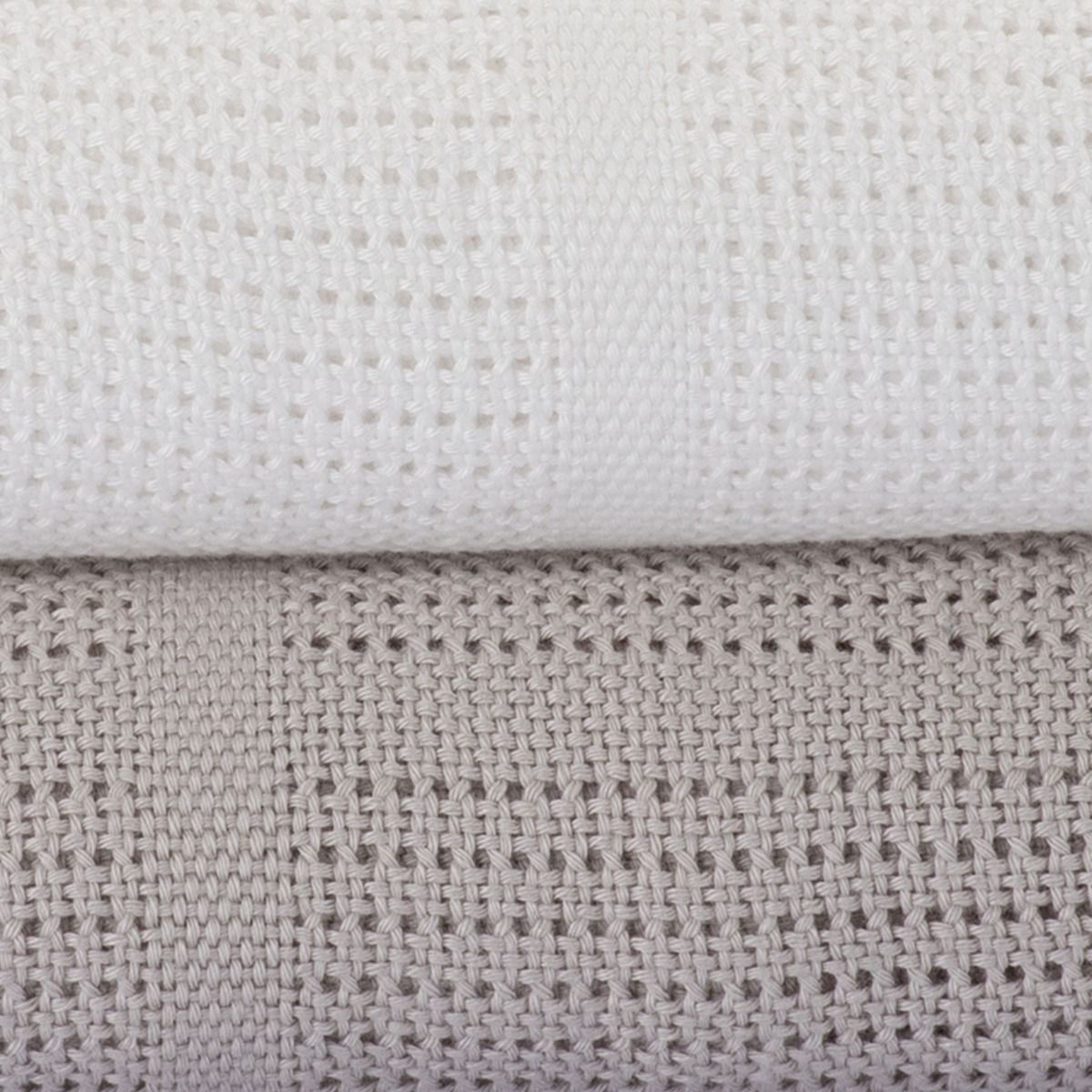 Little Bamboo Cellular Blanket 2pk | Stone Grey | modandtod.com