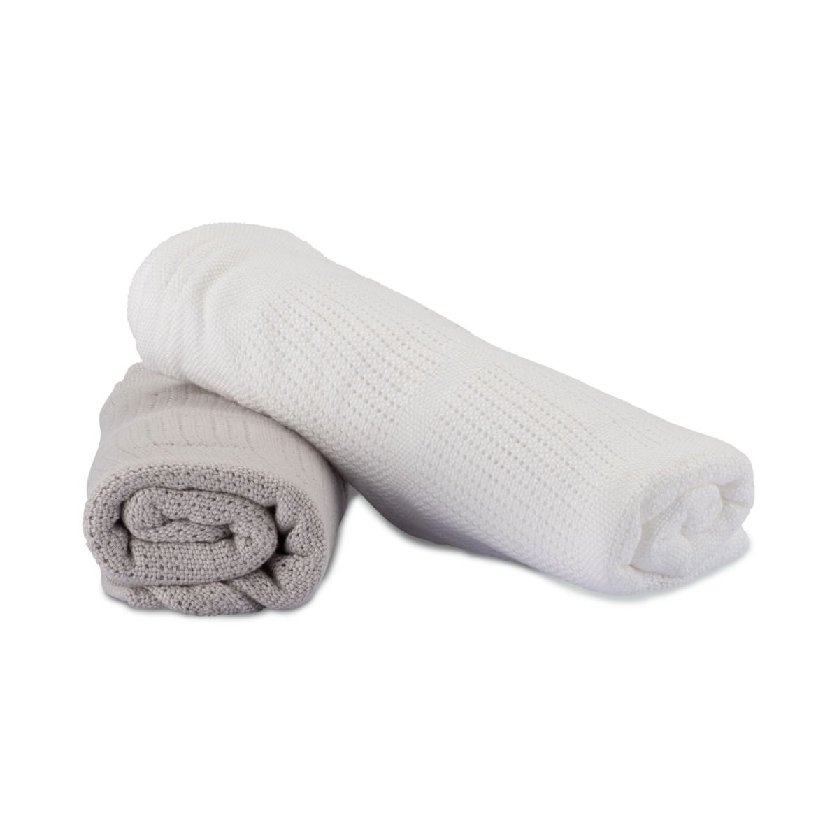 Little Bamboo Cellular Blanket 2pk | Stone Grey | modandtod.com
