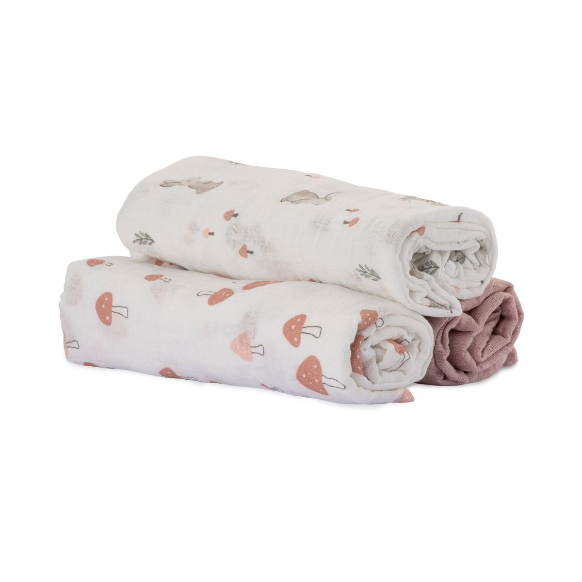 The Little Linen Company MUSLIN WRAPS 3PK - HARVEST BUNNY | modandtod.com