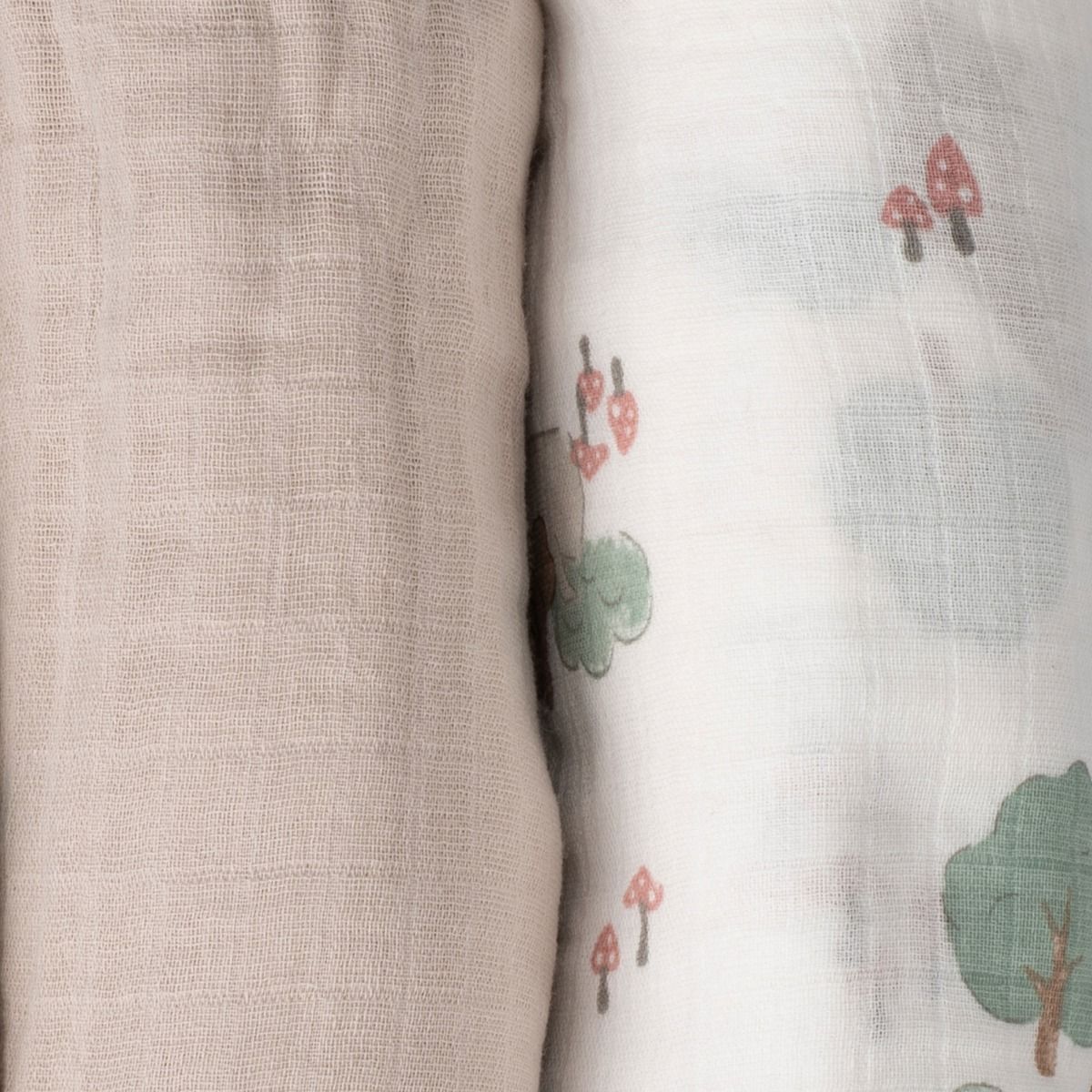 The Little Linen Company MUSLIN WRAPS 3PK - BUSHLAND BEAR | modandtod.com