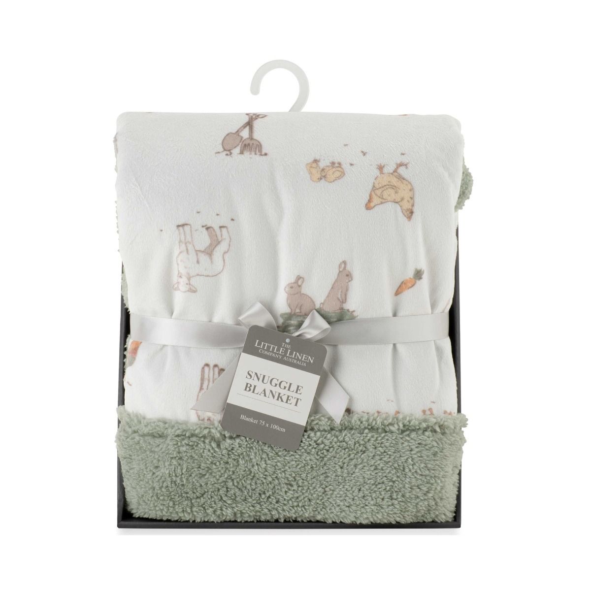 The Little Linen Company BABY SNUGGLE BLANKET - FARMYARD LAMB | modandtod.com