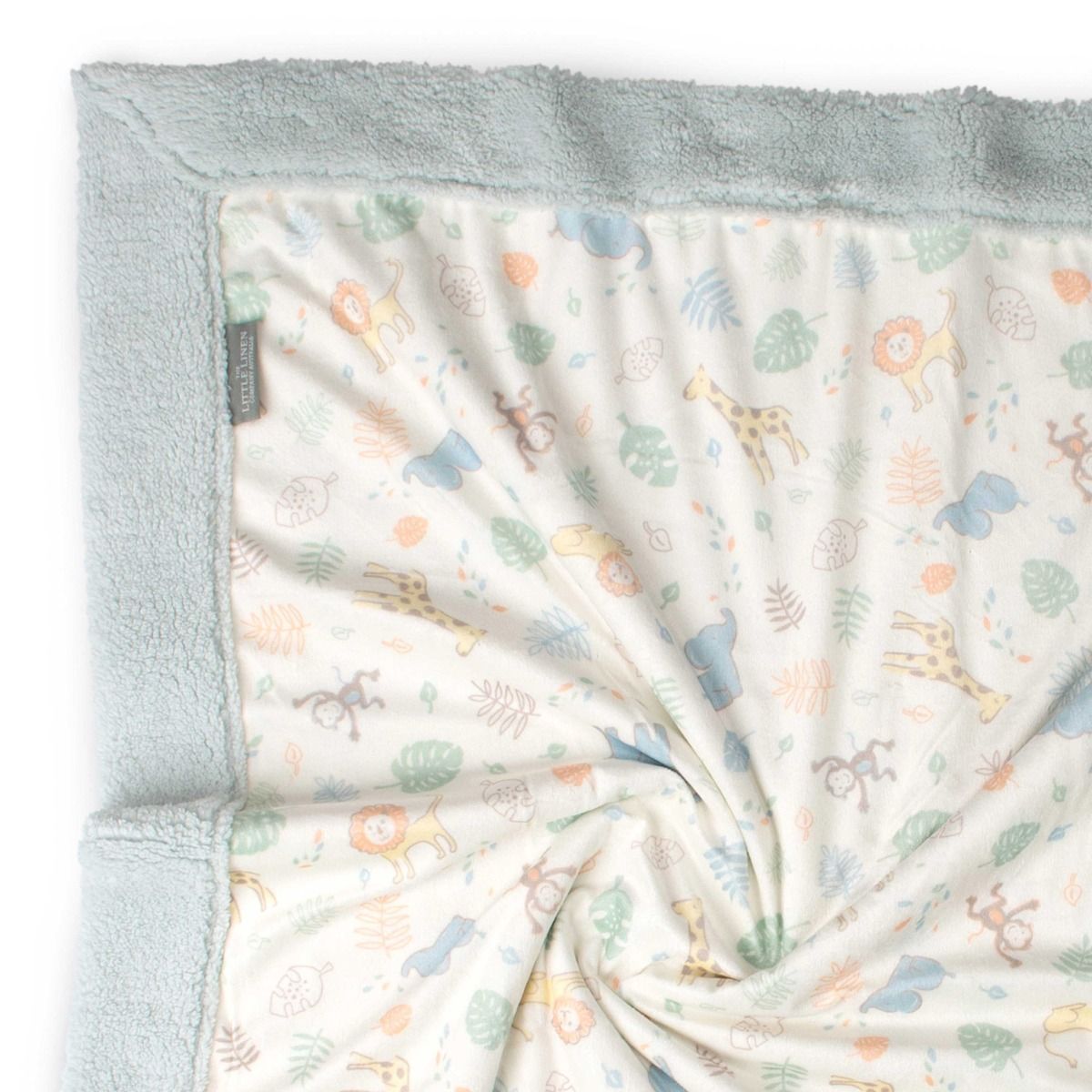 The Little Linen Company BABY SNUGGLE BLANKET - SAVANNA GIRAFFE | modandtod.com