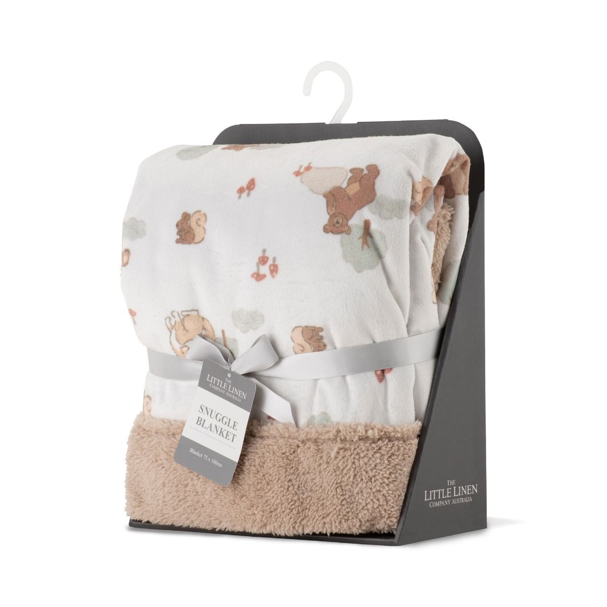 The Little Linen Company BABY SNUGGLE BLANKET - BUSHLAND BEAR | modandtod.com