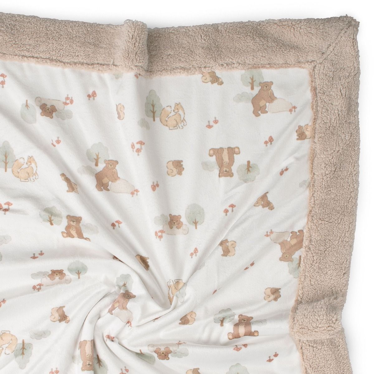 The Little Linen Company BABY SNUGGLE BLANKET - BUSHLAND BEAR | modandtod.com