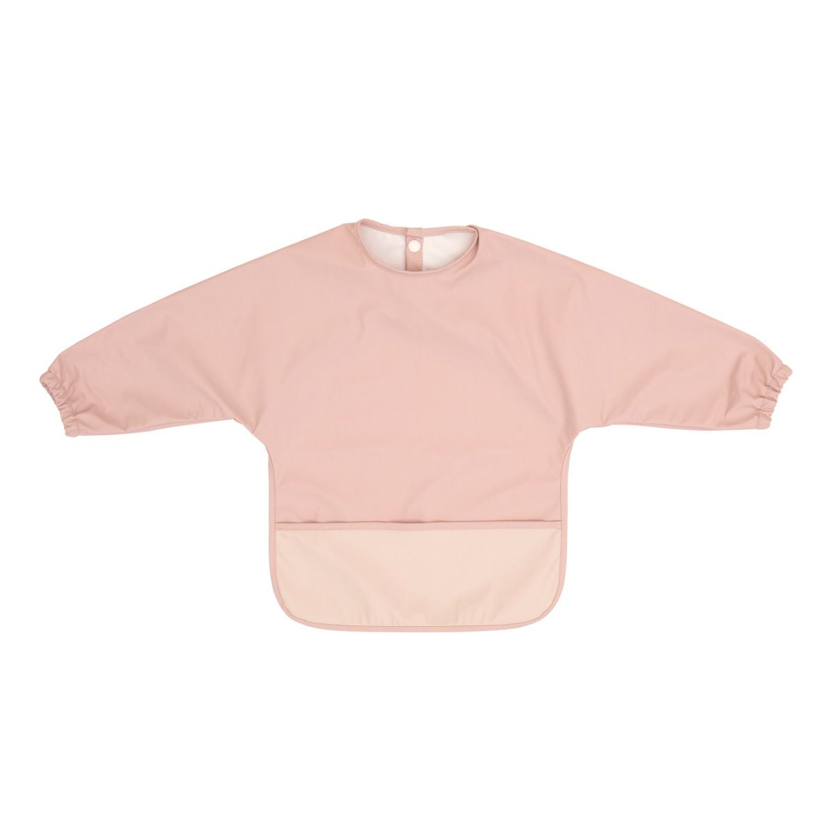 All4ella Recycled Long Sleeve Bib - Two-Tone Pink for baby and toddlers starting solids and baby led weaning. MOD & TOD