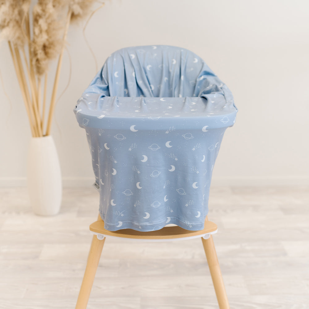 5 in 1 Multi Use Cover - Galaxy Quest - Capsule Cover, Highchair Cover, Shopping Trolley Cover, Breastfeeding Cover, Infinity Scarf | modandtod.com