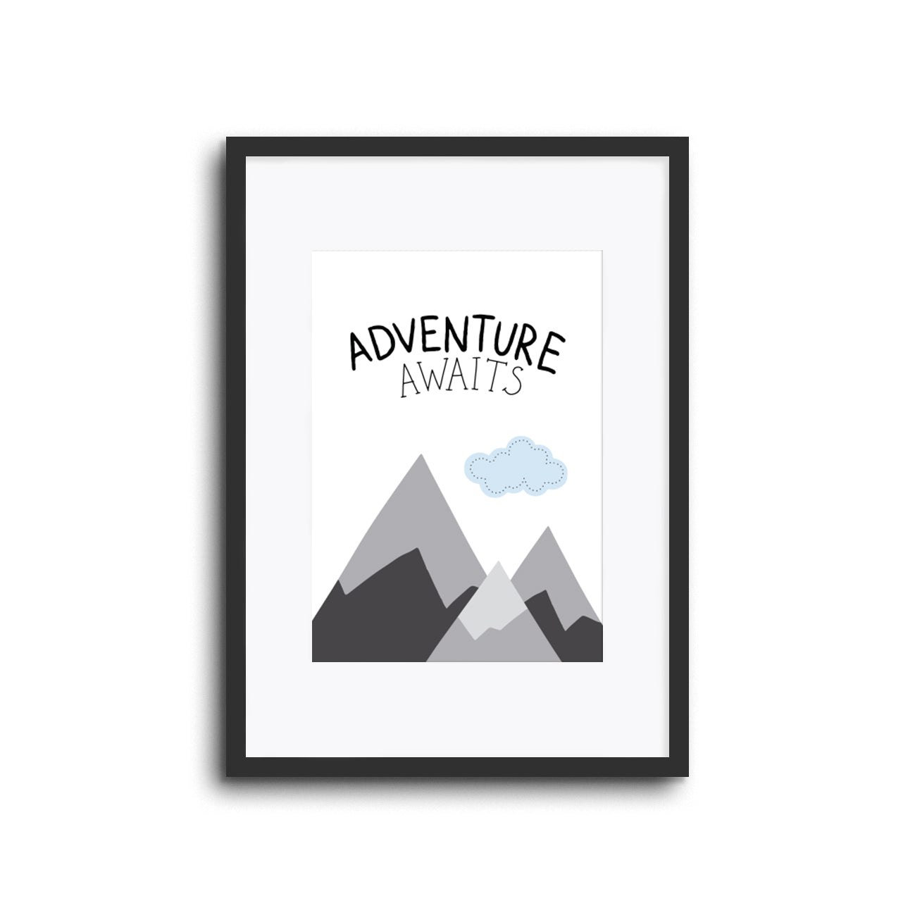 Adventure Awaits wall art print for baby room, nursery, kids room, boy room, playroom modern home decor scandi style. minimal style