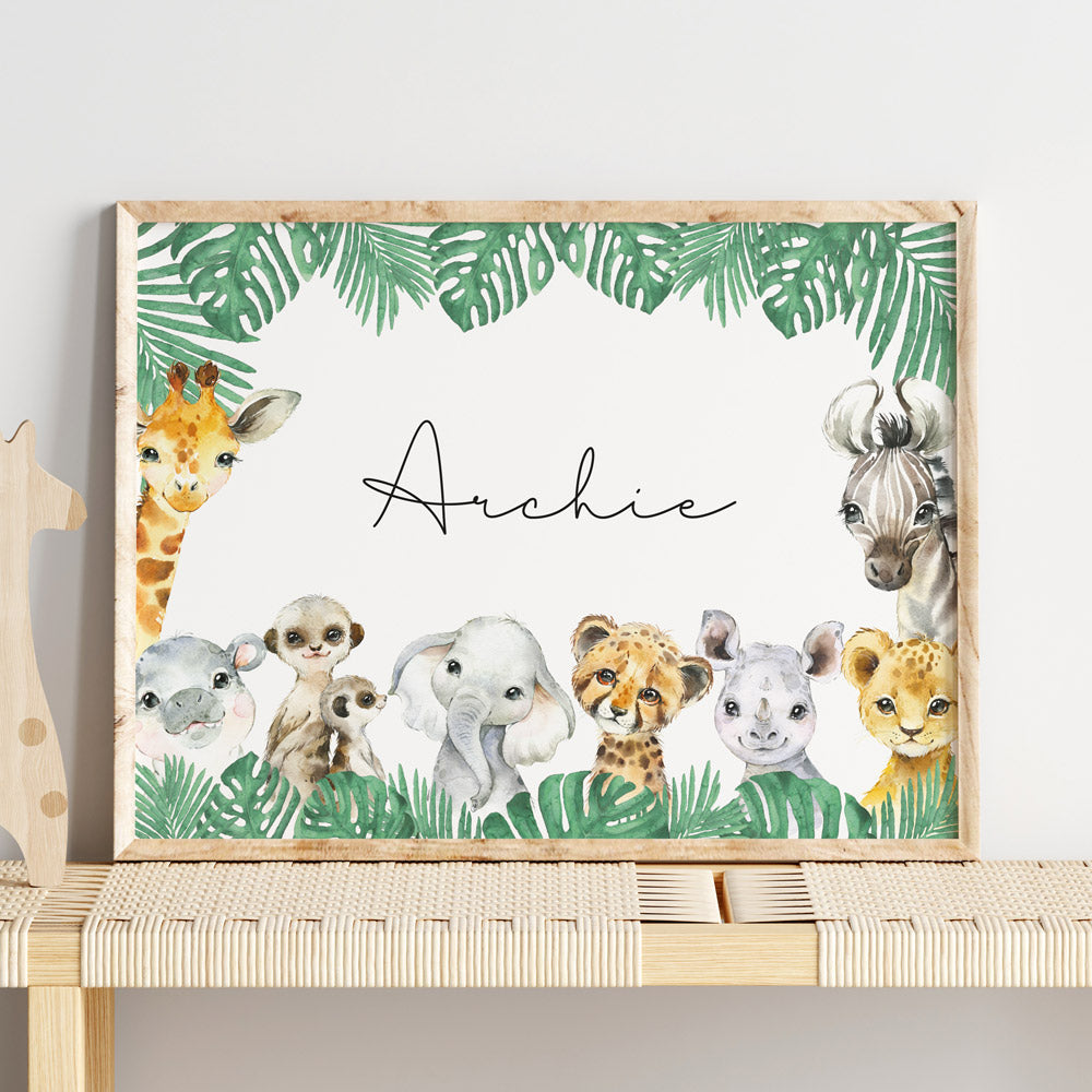 Personalized Name Art (and Animal Print Download)