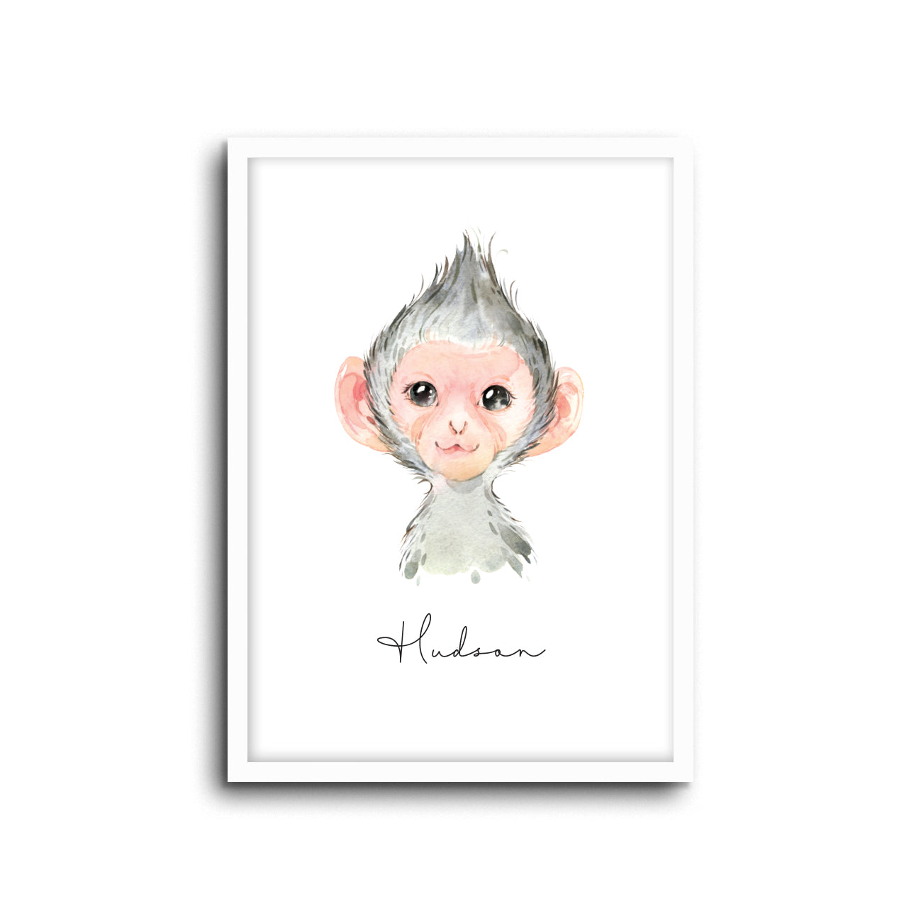 Monkey Wall Print Baby Kids Room Nursery Art Custom Name