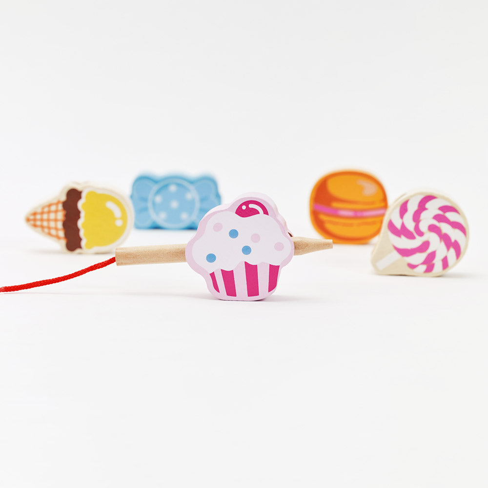 Classic World wooden Dessert Beads for toddler and kids