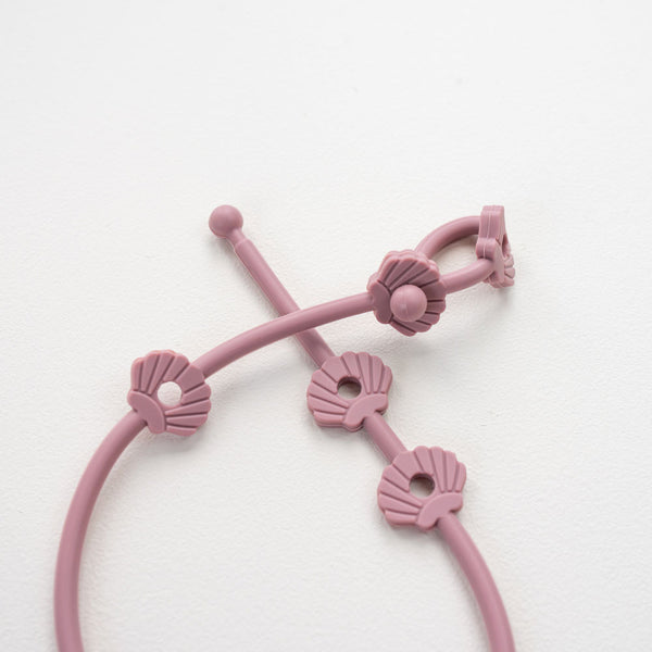 MOD AND TOD Silicone Shell Strap-It Baby Accessory | Dusty Pink