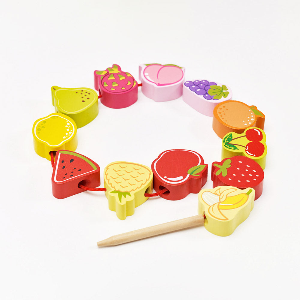 Classic World wooden Fruit Beads for toddler and kids