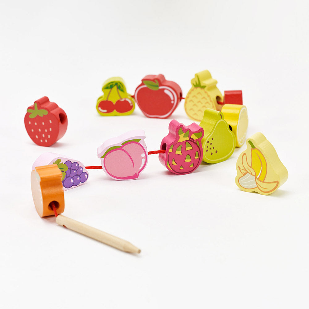 Classic World wooden Fruit Beads for toddler and kids